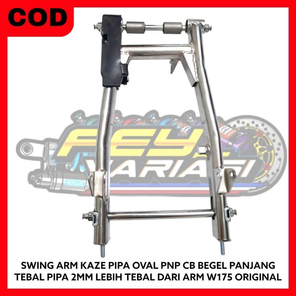 SWING ARM KAZE PIPA OVAL PNP CB BEGEL PANJANG TEBAL PIPA 2MM LEBIH TEBAL DARI ARM W175 ORIGINAL