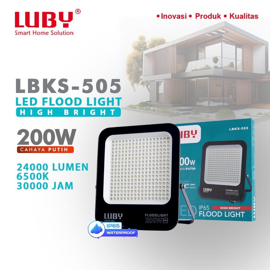 LUBY LAMPU SOROT LUBY 200W LBKS-505 / LAMPU LED SOROT 200WATT LUBY LBKS505