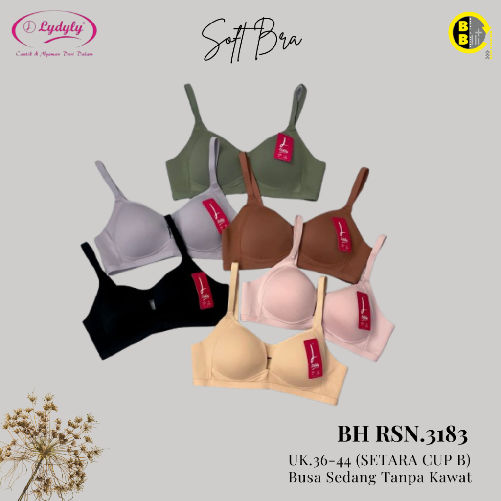 LYDYLY - Bra BH WANITA DAILY FASHIONABLE Busa Tipis Bra Soft Cup B