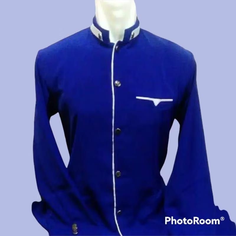Zakaria - Baju kemeja Koko bordir pria jumbo S M L XL XXL lengan tangan panjang terbaru viral 2025 a