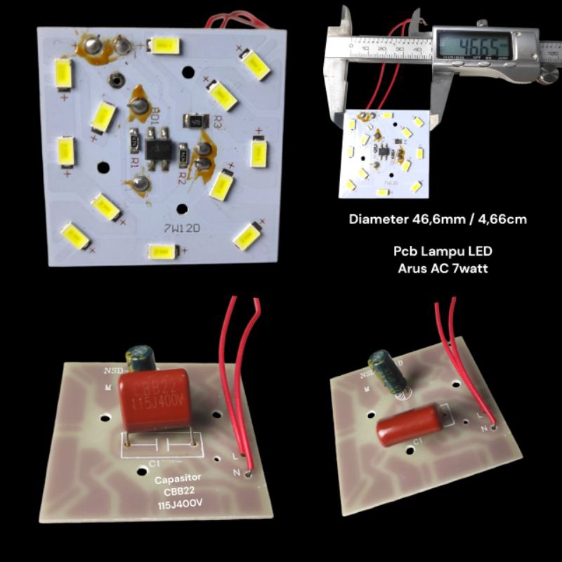 Lampu Led 7watt Pcb Lampu Led Normal