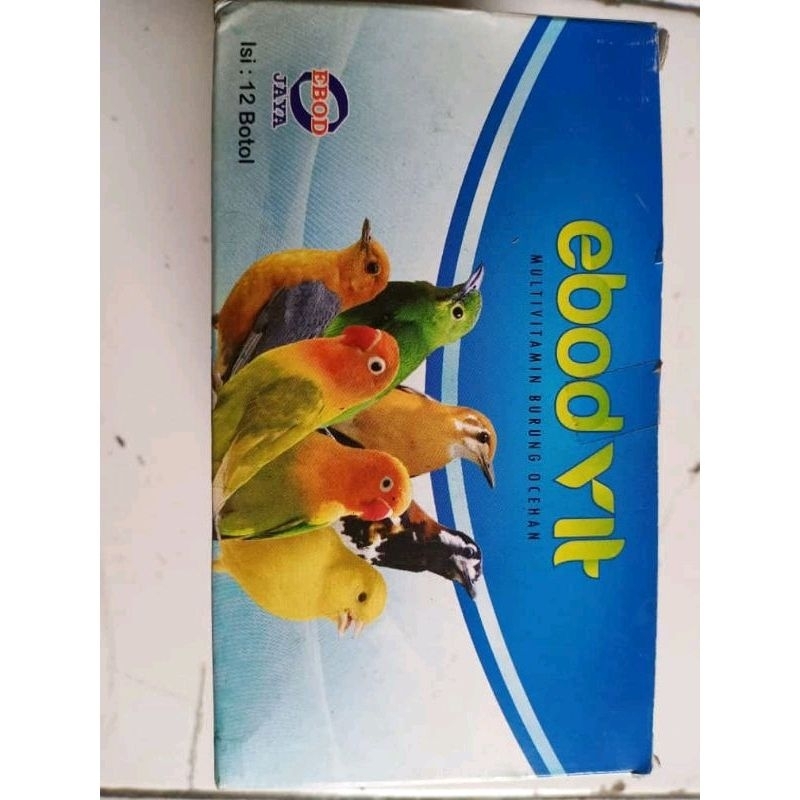 grosir selusin ebod vit isi 12 botol vitamin burung murai Lovebird kenari asli ebod jaya