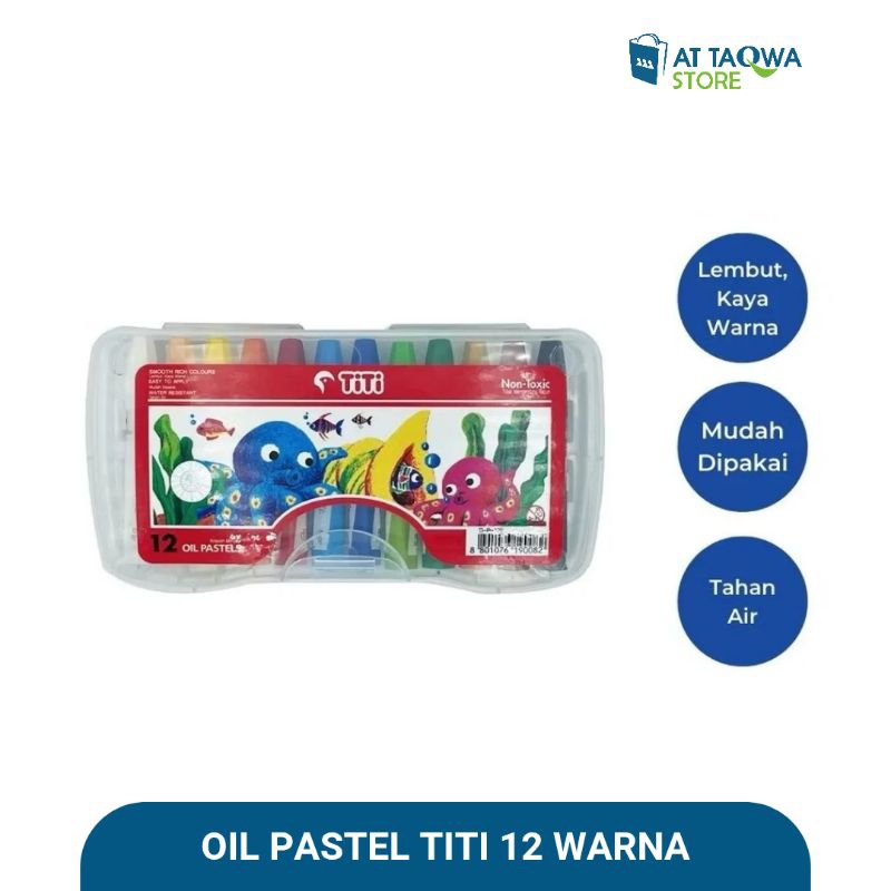 

Krayon Minyak / Oil Pastel TiTi 12 Warna TI-P-12S Non-Toxic