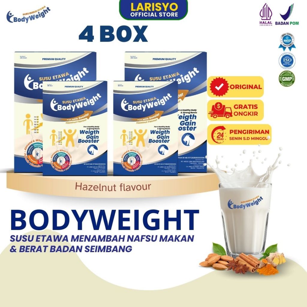 

Susu Etawa Penggemuk Badan Bodyweight Susu Etawa Penambah Berat Badan Terbaik Kemasan 250gr 4 Box