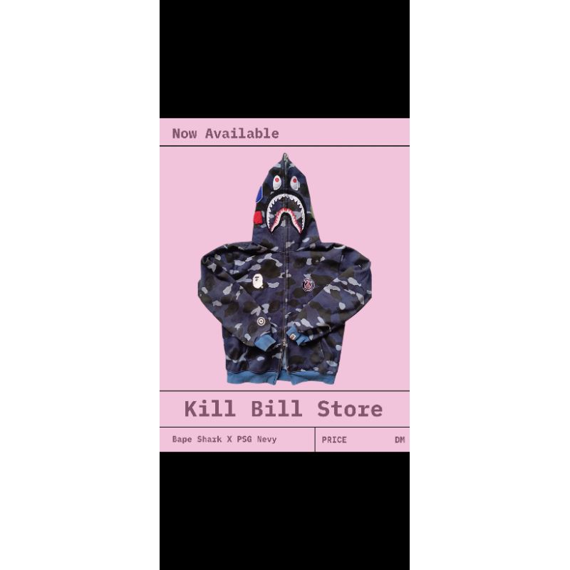 Bape Shark PSG Hoodie Zipper