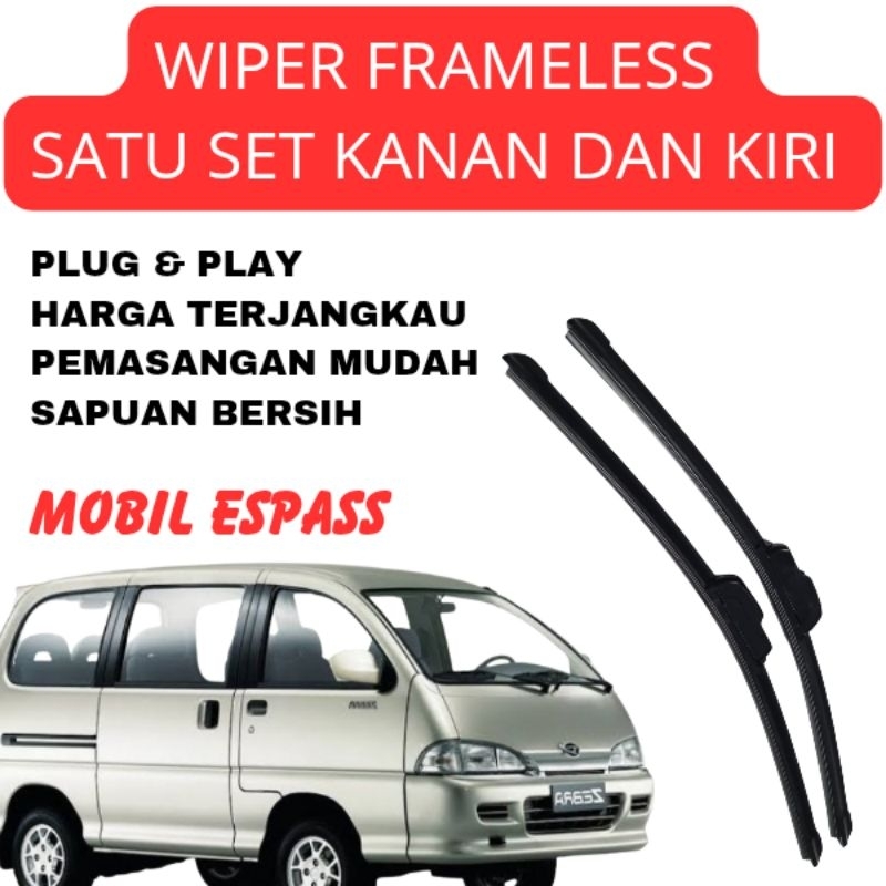 Wiper Mobil EsPass Satu Set Kanan Kiri Alloy JunDW