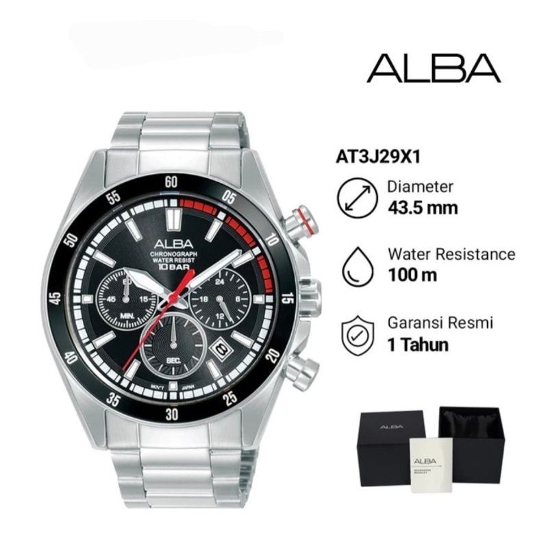 Jam Tangan Pria Alba AT3J29X1 Original Garansi Resmi
