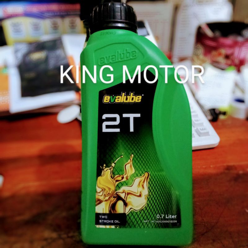 oli samping Evalube 2T hijau 0,7L 100% original buat motor RX-King .ninja.fizr