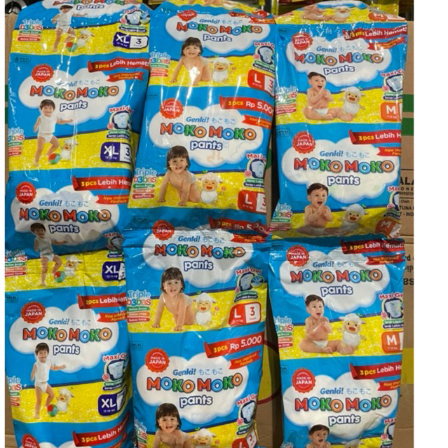 Genki Moko Moko Pampers 1 Renceng isi 4 Sacet