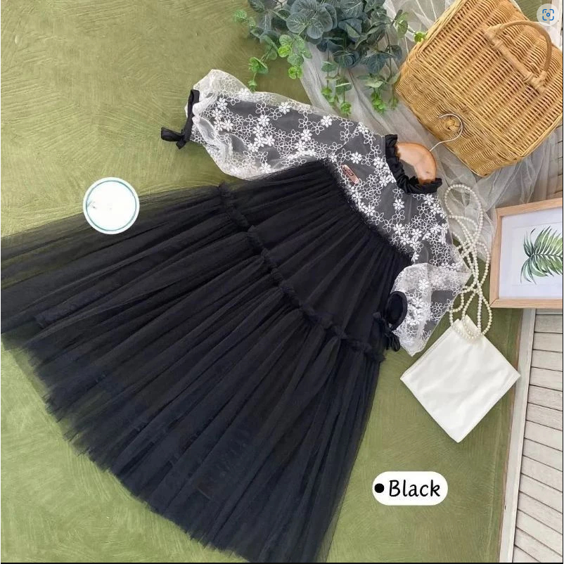 Gamis Anak Perempuan Hanania Dress Kids Usia 2-10 Tahun Baju Pesta Anak Perempuan Pakaian Muslim Ana