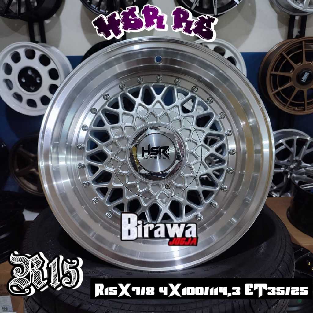 Velg BBS RS Ring 15 Pelek Racing HSR RS R15 Bisa Untuk Mobil Jazz Brio Agya Etios Mirage Corolla