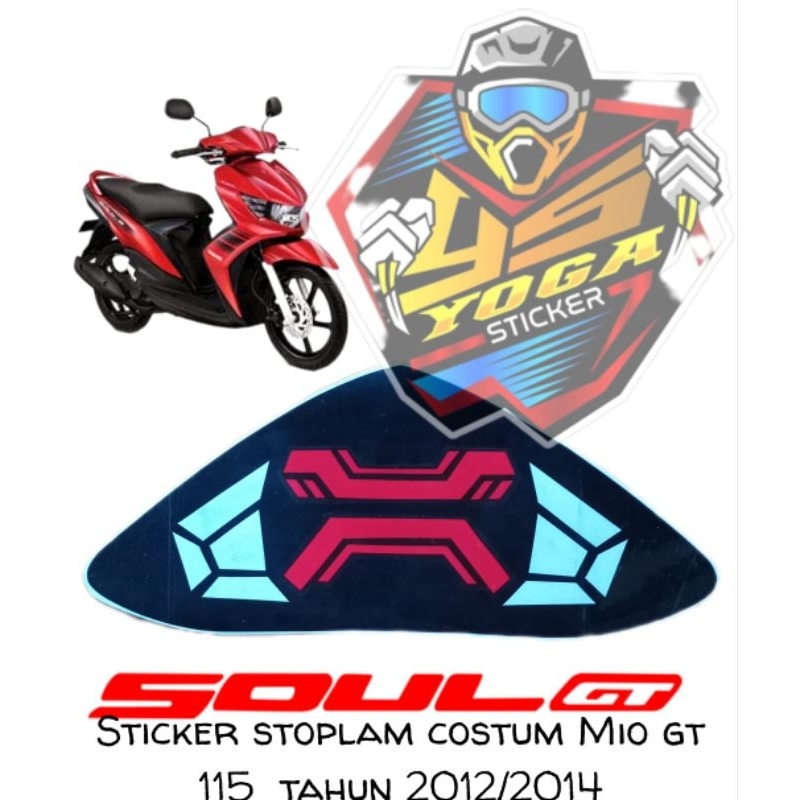 stiker lampu rem belakang Mio soul GT 115 tahun 2012/2014