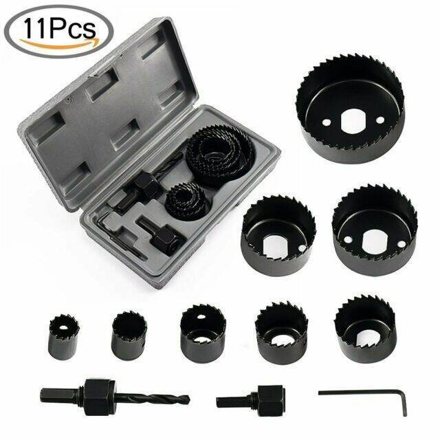 HOLESAW SET 13PCS HOLE SAW SET 13 PCS BOR GERGAJI MODEL MANGKOK BOR KAYU SET BOR LUBANG KUNCI PINTU