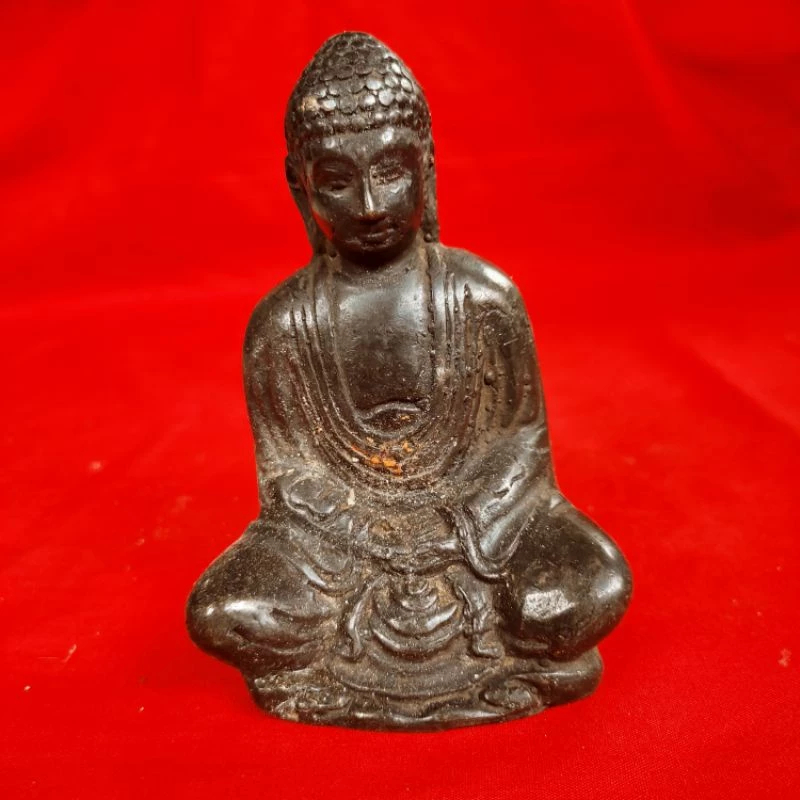 Patung Budha Meditasi Kuningan Murah