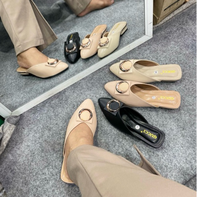 sandal Flat wanita | sandal tutup depan