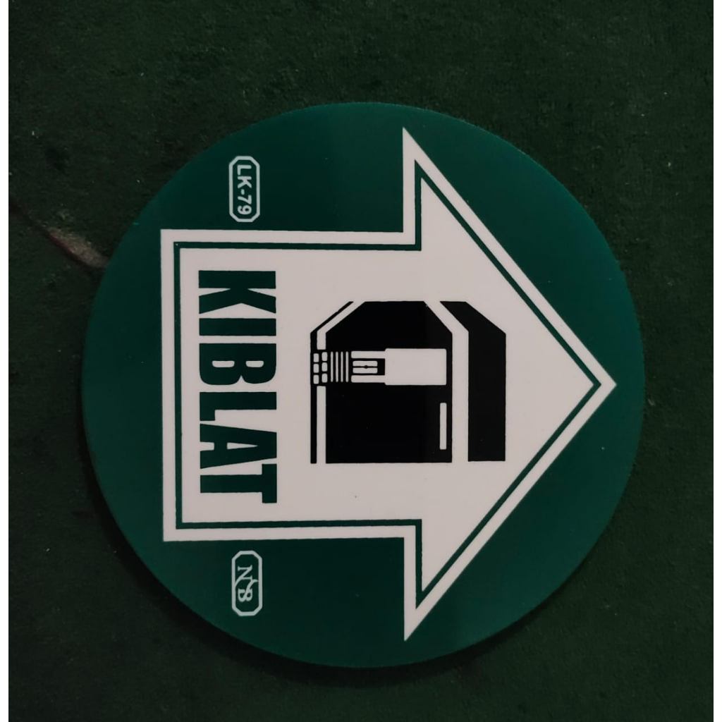 

Label Acrylic Kecil / Label Akrilik Kecil Ø 10,5cm - Kiblat (Hijau_Putih)