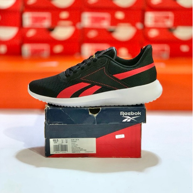 SEPATU PRIA REEBOK FLUXITE BLACK WHITE RED ORIGINAL (100033345)