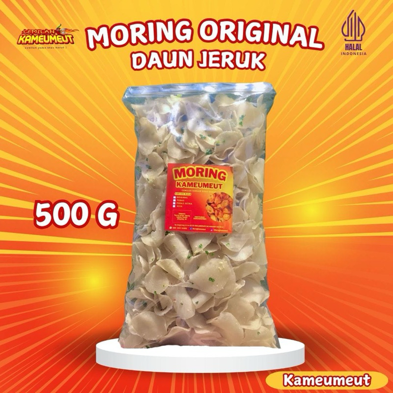 

keripik Moring / khas Garut/ Moring original / Gurih renyah asin Daun jeruk / khas garut / kameumeut 500g