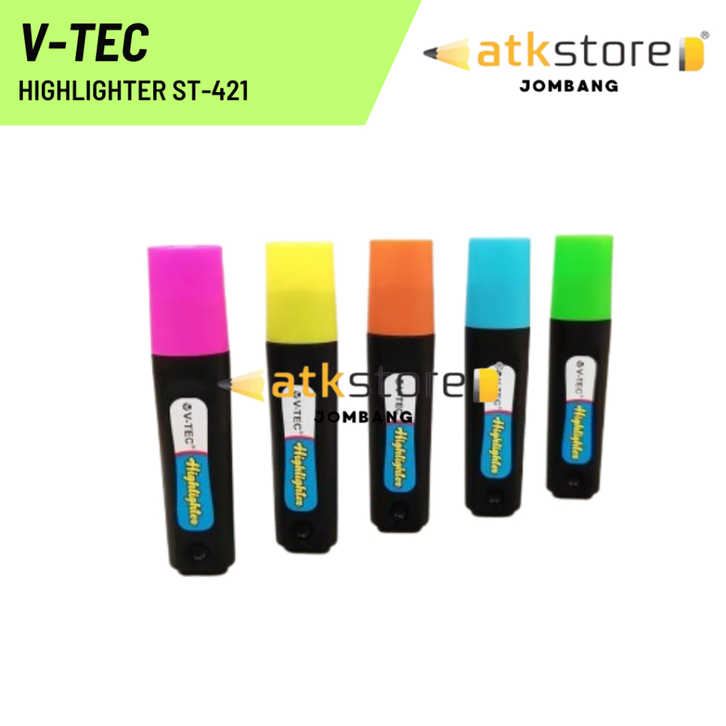 

V-TEC Highlighter ST-421 / Stabilo Highlighter / Spidol Stabilo / Highlighter Marker / Penanda Buku