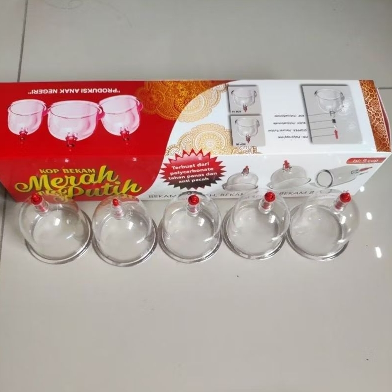 5 Kop Bekam Merah Putih Ecer 6Cm||harga/biji