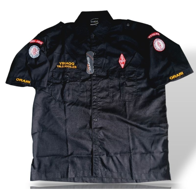 BAJU ORARI, KEMEJA ORARI HITAM PENDEK