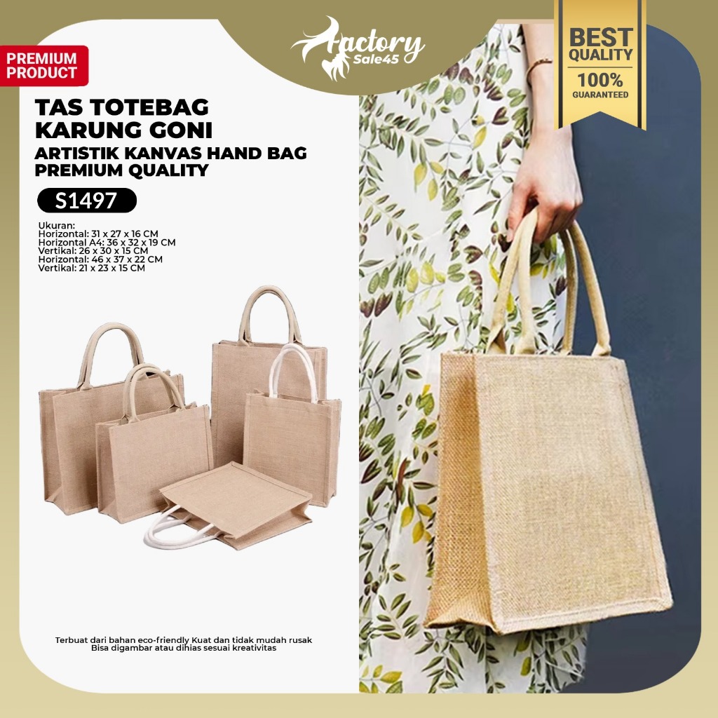 Tas Tote Bag Tas Karung Goni Premium Quality F1497
