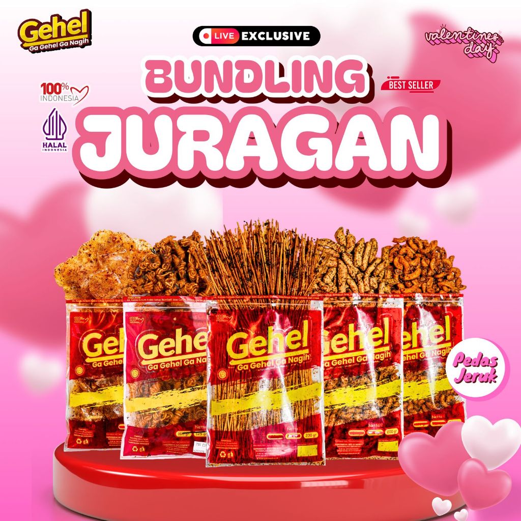 

Gehel Paket Bundling Juragan (Mie Lidi, Basreng, Makaroni, Kripca, Milung) Pedas Jeruk