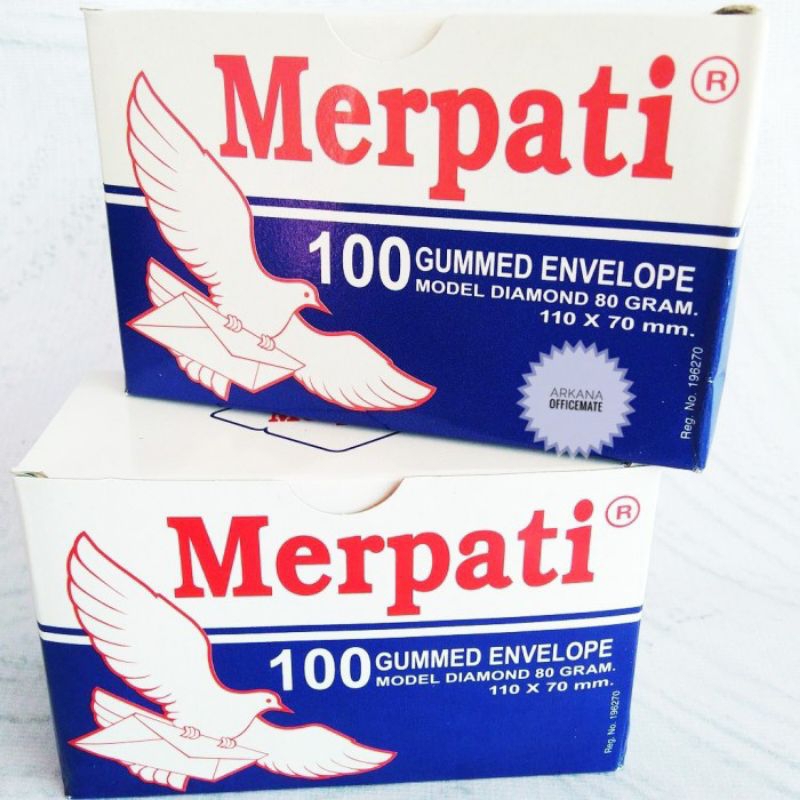 

AMPLOP PUTIH KECIL Merpati Gummed Envelope 110 x 70 mm.