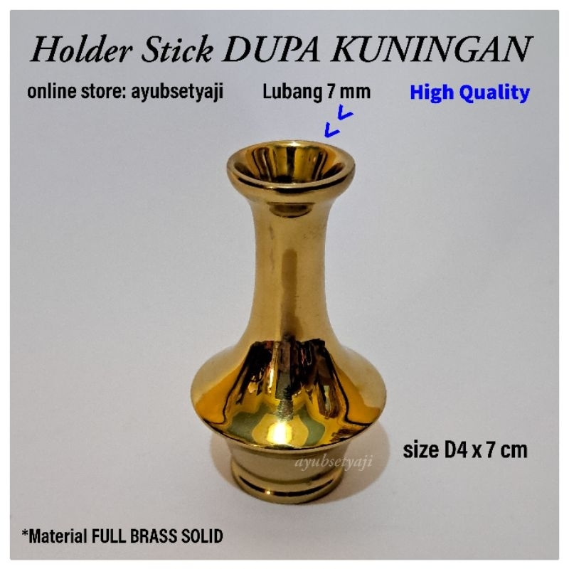 Holder Stick Dupa Kuningan 01 / Tempat Bakar Dupa Hio Lo / Vas Bunga antik BRASS wadah bakar stik pe