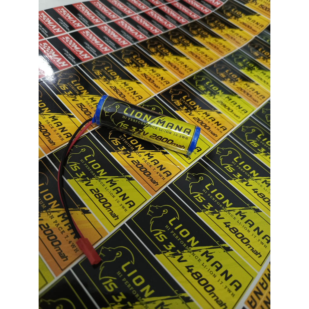 baterai liion 18500 1s 3.7v 1500mah untuk rc , speaker , elektronik lainnya alternatif lipo by Lion 