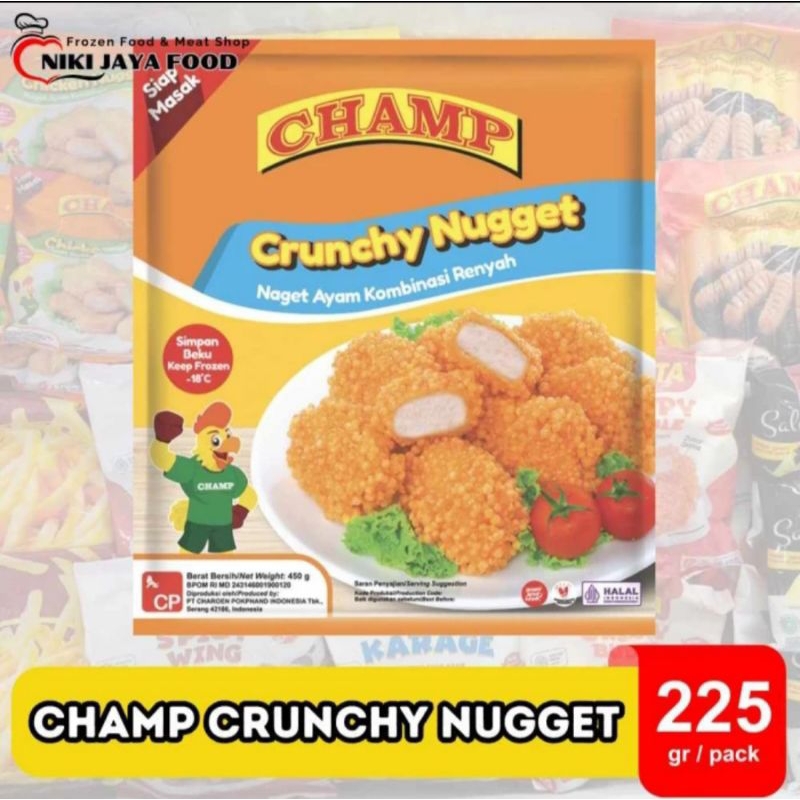 

Champ Crunchy Nugget Ayam 225 Gram || Niki Jaya Food