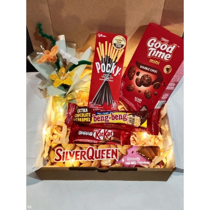 

hampers valentine kado ulang tahun anniversary murah cokelat snack box snack set untuk pacar keluarga istri