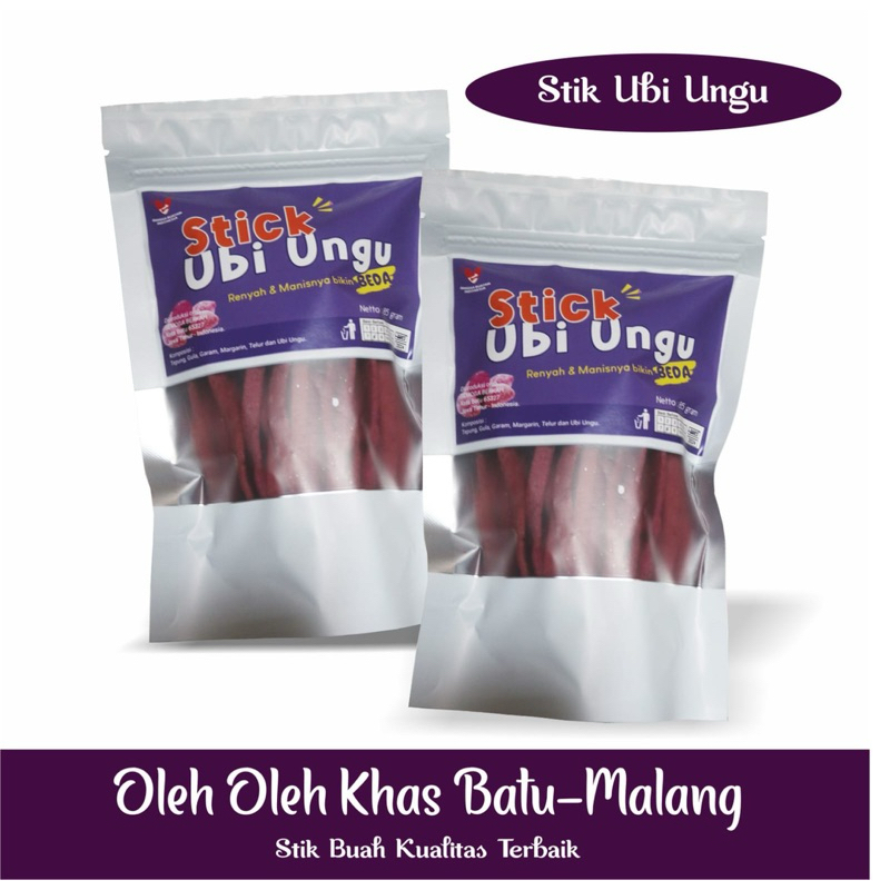 

One Mandiri Sukses - Stik Ubi Ungu Alami - Oleh Oleh Kota Malang Batu Kemasan Pouch