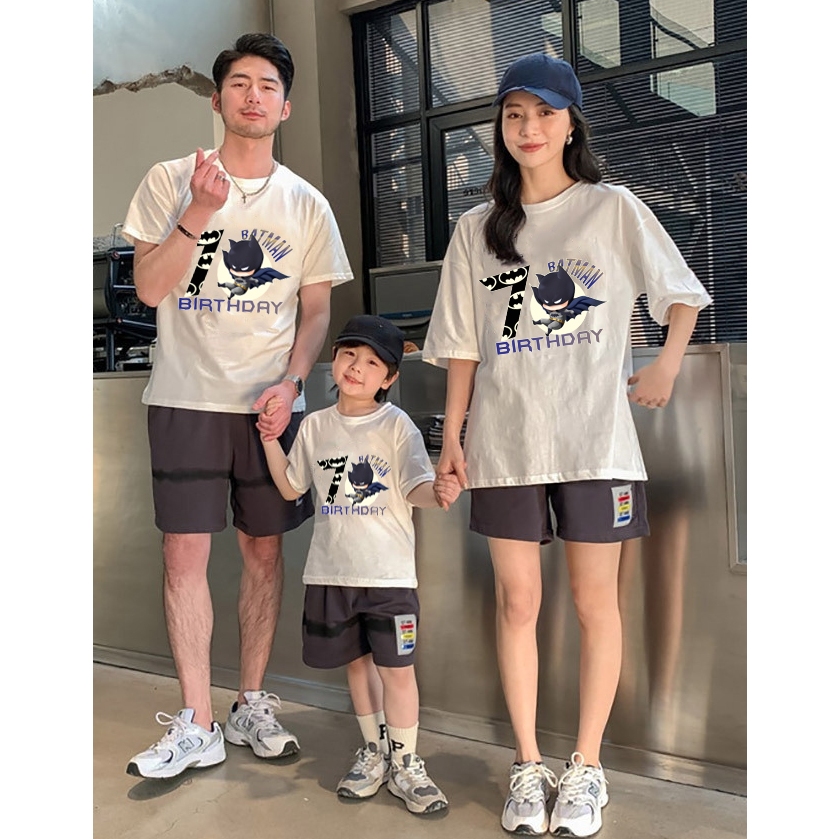 kaos ulang tahun anak BATMAN Tshirt birthday ultah family gambar kartun lucu superhero keluarga baju