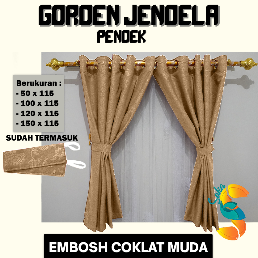 RB Gorden Kamar Pendek Tinggi 150Cm Horden Ruang Tamu Gorden Jendela Pendek Gorden Kecil Jendela