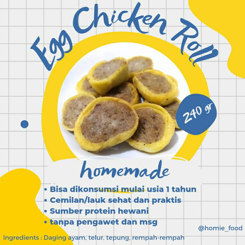 

egg chicken roll homemade halal egg chicken roll enak murah sehat rolade ayam rumahan