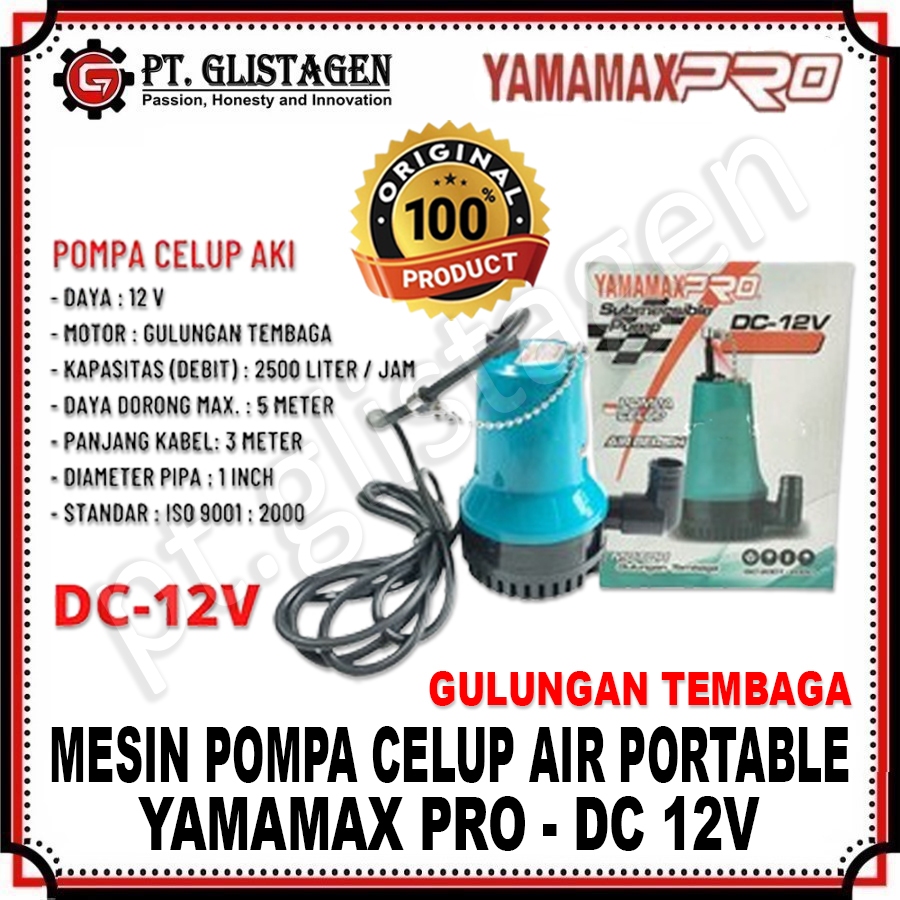 YAMAMAX PRO Pompa Celup Pompa Air Kolam Portable Submersible DC 12V ORIGINAL YAMAMAX PRO