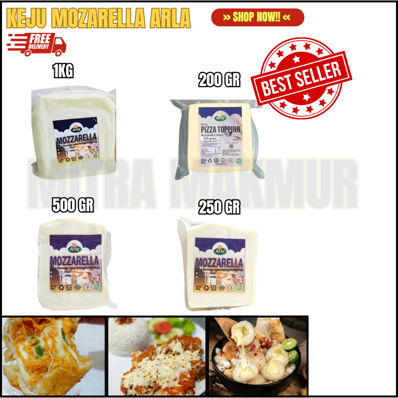 

Keju Mozarella Arla Pizza Topping 1 Kg