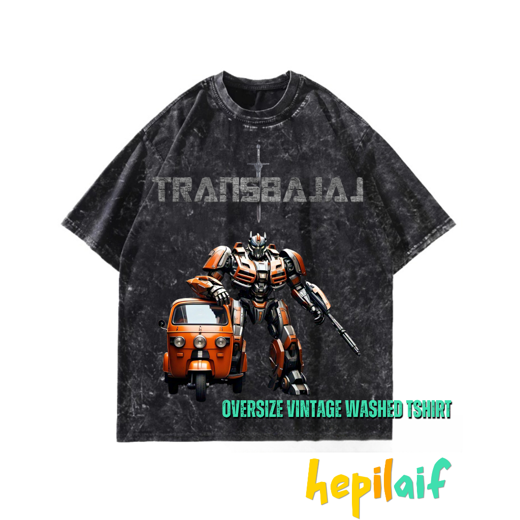 Kaos TRANSBAJAJ Robot Bajaj Retro Vintage – Unik & Stylish, Tampil Beda