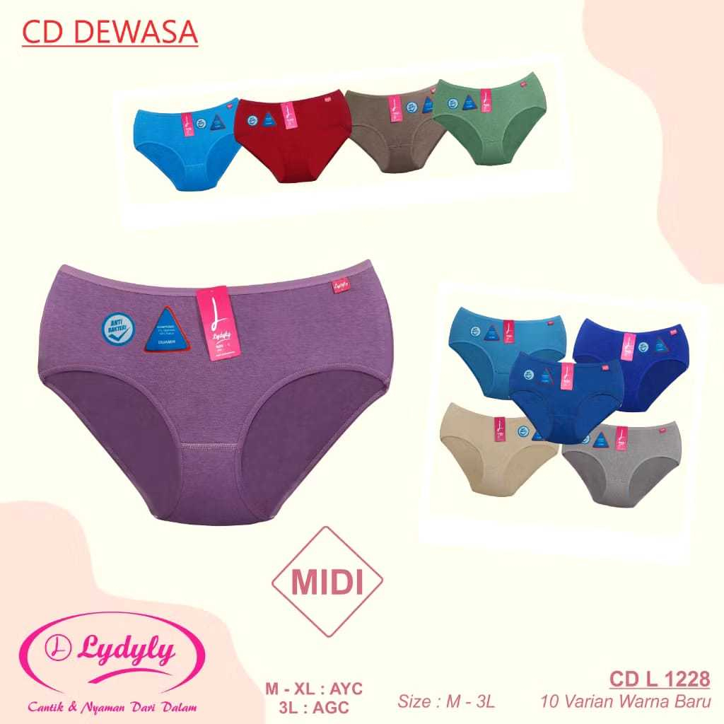 CD Lydyly LD 1228 / Celana Dalam Wanita Dewasa Model Maxi Anti Bakteri