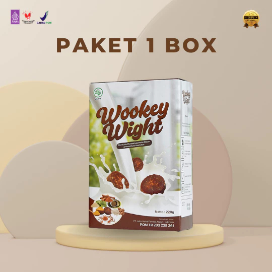 

[ ISI 1 BOX ] Wookey Weight - Susu Penambah Berat Badan 220gr Paket Nutrisi HALAL BPOM MUI