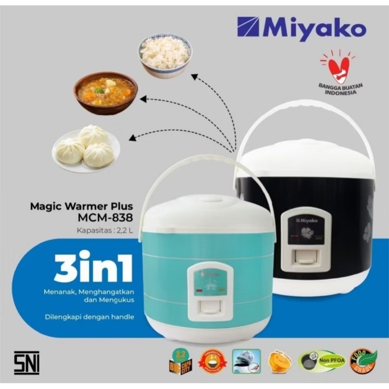 Miyako Magic Com MCM 838 / Magic Com Miyako Jumbo 2,2 Liter MCM-838 / Megicom BATAM