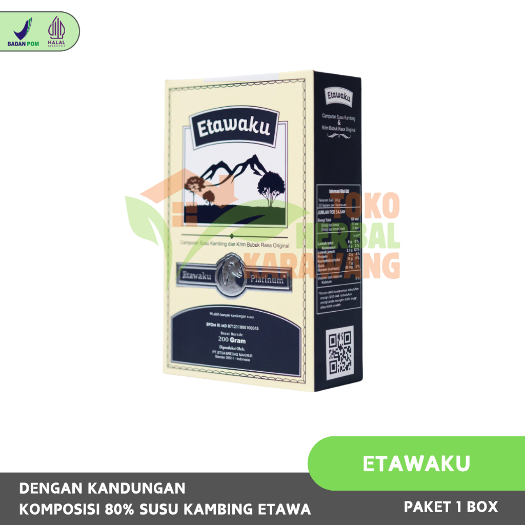 

[READY STOK] ETAWAKU PLATINUM - Susu Kambing Provit Etawa Tinggi Kalsium & Nutrisi Solusi Sehat Alami