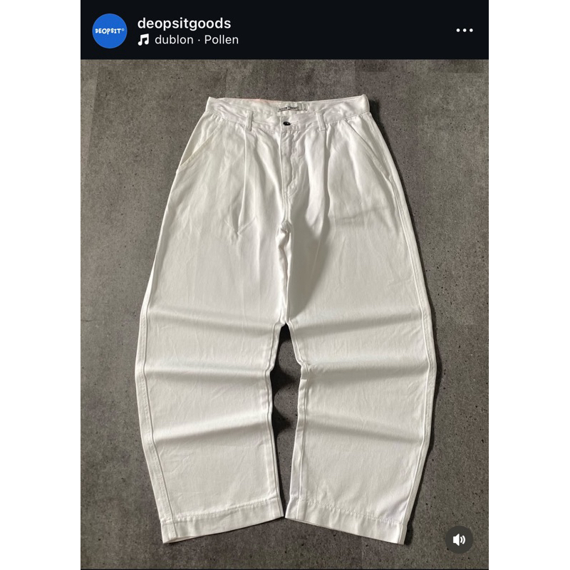 BESLOW STANDARD White Baggy Jeans