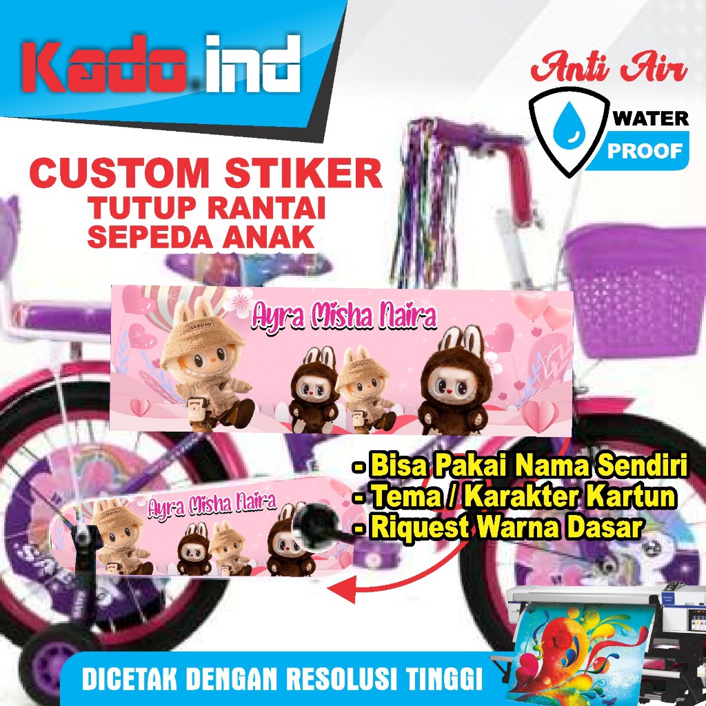Stiker Penutup Rantai Sepeda Anak