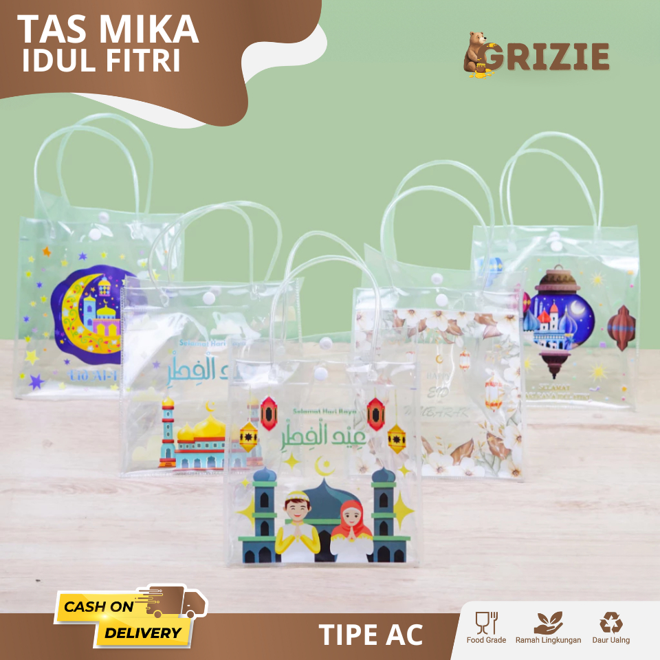

Tas Mika PVC Transparan / Tas Mika PVC Polos Goodiebag Hampers Idul Fitri Transparant Bening Murah / Tas Transparan Hampers Lebaran Idul fitri AC07-AC35 LEBARAN