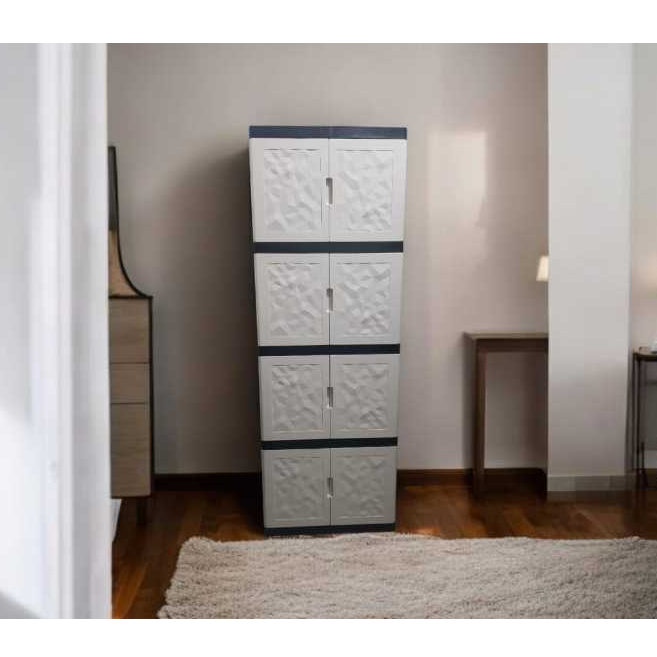 Lemari Plastik Lemari Pakaian  ROTAN Susun 4