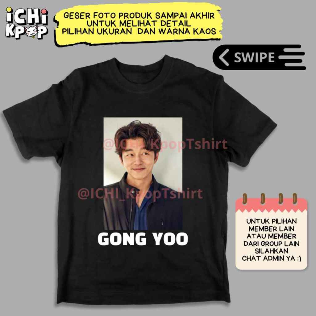 KAOS Gong Yoo korean actor aktor kdrama korean drama t-shirt