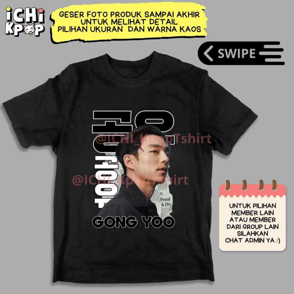 KAOS Gong Yoo korean actor aktor kdrama korean drama t-shirt
