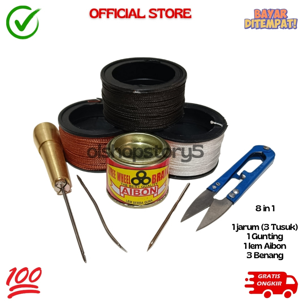 Paket Lengkap Jarum Sol Peralatan Sol Sepatu Dan Sandal D